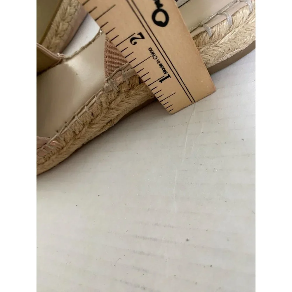 Steve Madden Moment Blush Ankle Strap Espadrille with Jute Trim Size 9.5 Country - Picture 8 of 8